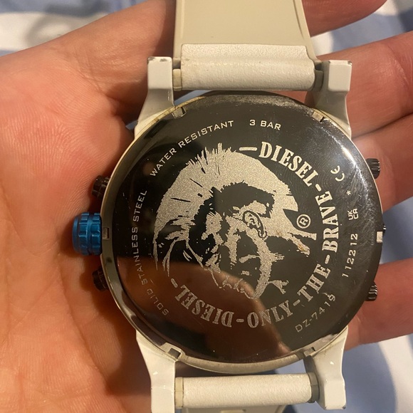 Men's Chronograph Mr. Daddy 2.0 White Leather Strap Watch 57mm - Picture 12 of 16